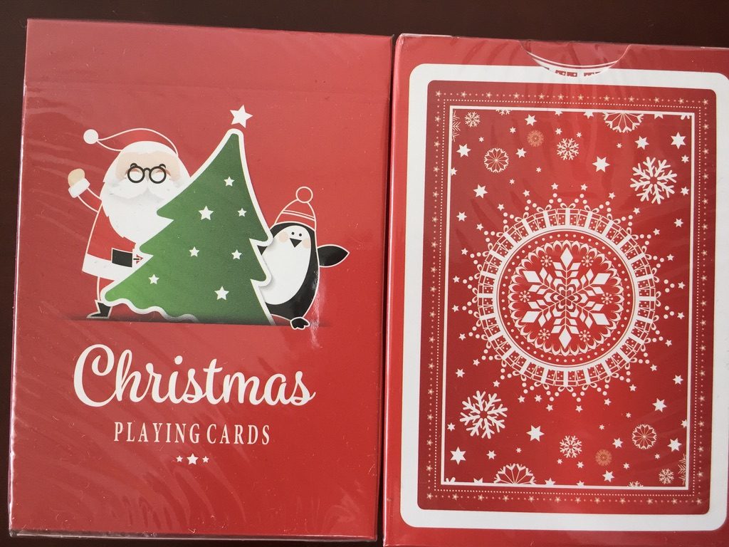 クリスマスデザインのトランプカード