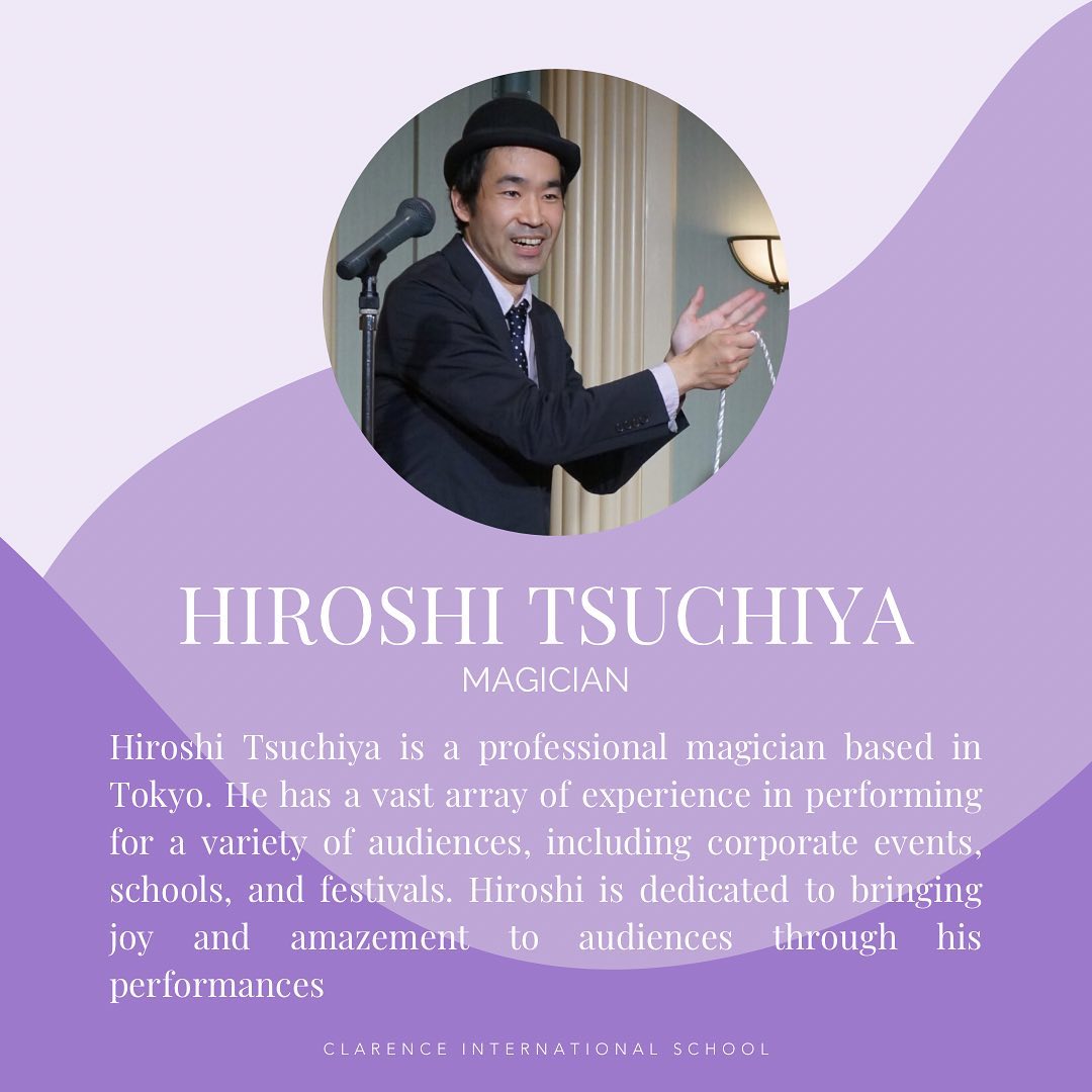 マジシャンのプロフィールをインスタグラムにあげてくれていたよ！ クラレンスインターナショナルスプリングスクールでマジックショー 南青山, 港区