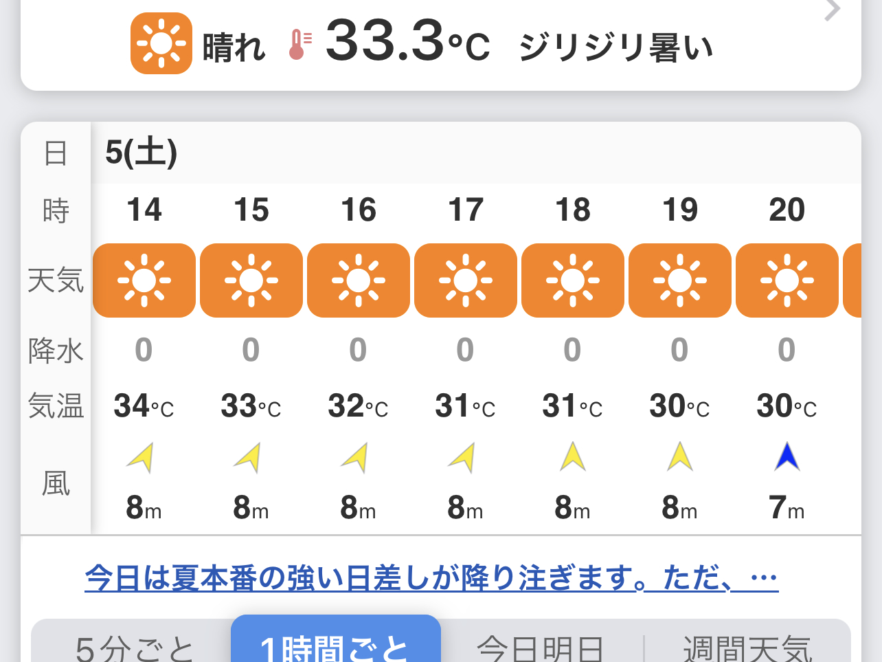 暑い日だった